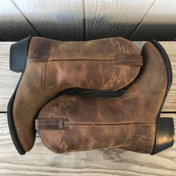 Ariat Sedona Mens Brown Leather Cowboy Western Ranch Boots 11 EE 34625 - Picture 6 of 13